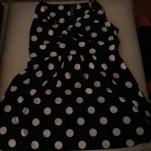 Black and White polka dots dress.